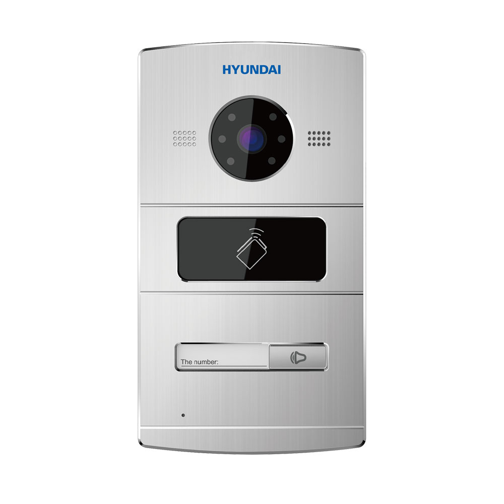 Hyundai Sprechanlage HYU-558 Videogegensprechanlage mit hoher Auflösung und Smartphoneanruf, App gesteuert, professionelle Türsprechanlage