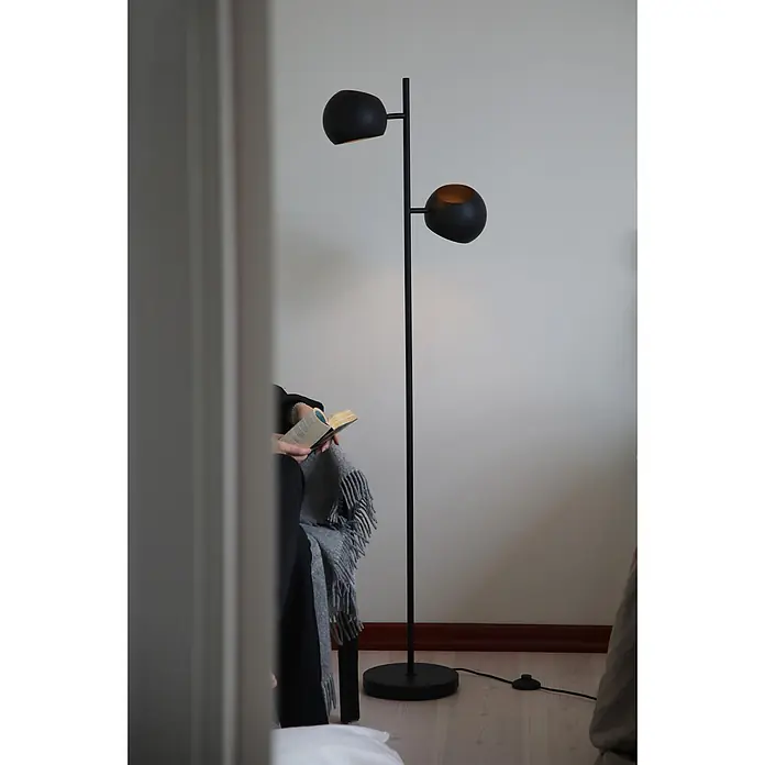 Markslöjd Stehleuchte Edgar (40 W, Höhe: 145 cm, Schwarz, E14)