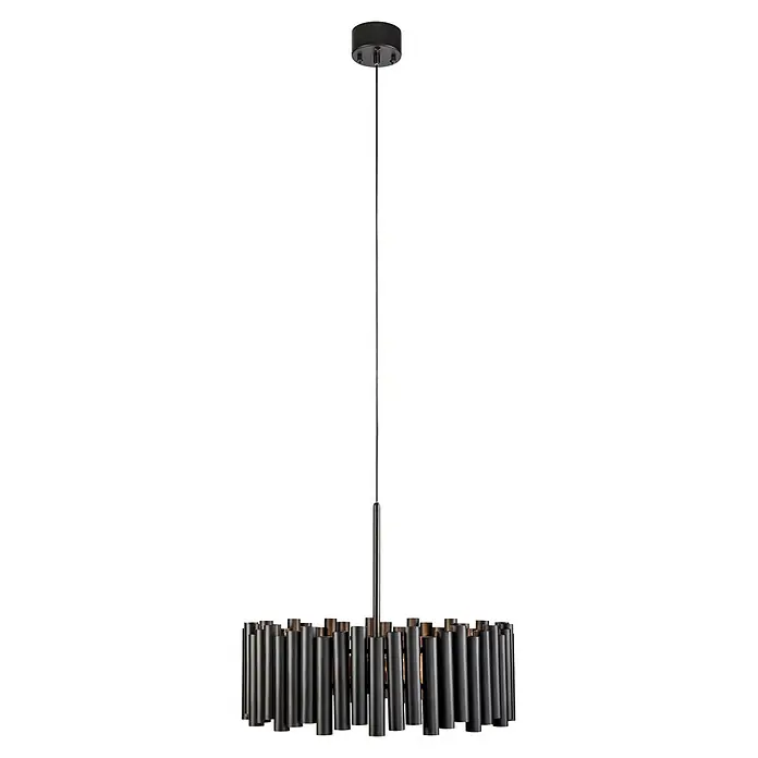Markslöjd Pendelleuchte rund Level 3 (60 W, Ø x H: 52,5 x 20 cm, Schwarz, E27)