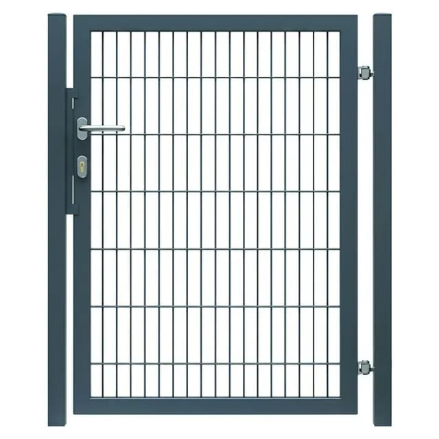 FA-Bausysteme Zauntor Vollrahmen (1,5 x 1 m, Anthrazit, Stahl, 1-Flügel)