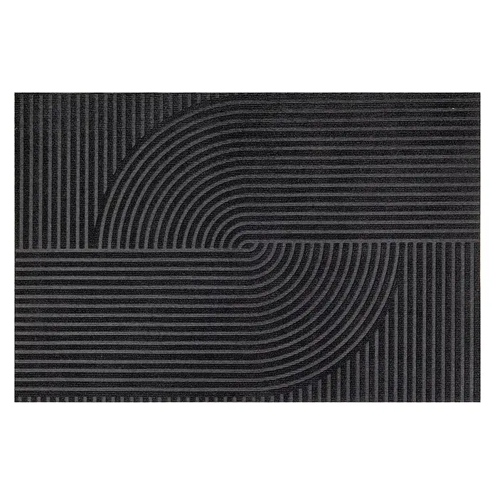 Fußmatte Inside Graphic (80 x 60 cm, Schwarz, Material Nutzschicht: 100 % Polyester, Semi-Loop)