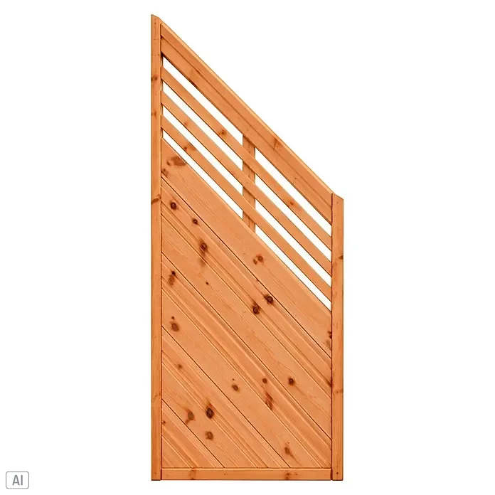 Joda Sichtschutz-Abschlusselement Bonn Schrägelement (B x H: 90 x 180/90 cm, Natur/ Pinie, Abschluss rechts)
