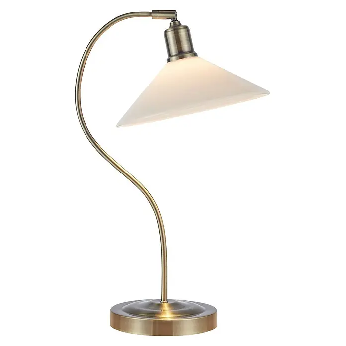 Markslöjd Tischleuchte (L x B x H: 27,5 x 25 x 49 cm, Antik/ Weiß)