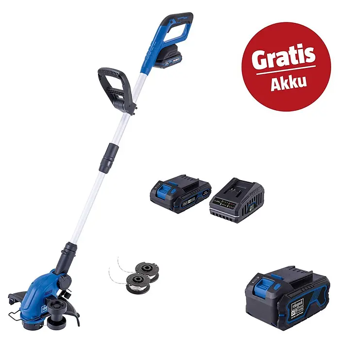 Scheppach IXES 20V Akku-Rasentrimmer C-LT300-X Set S (20 V, 2 Ah, Li-Ionen, 1 Akku, Schnittbreite Faden: 300 mm)