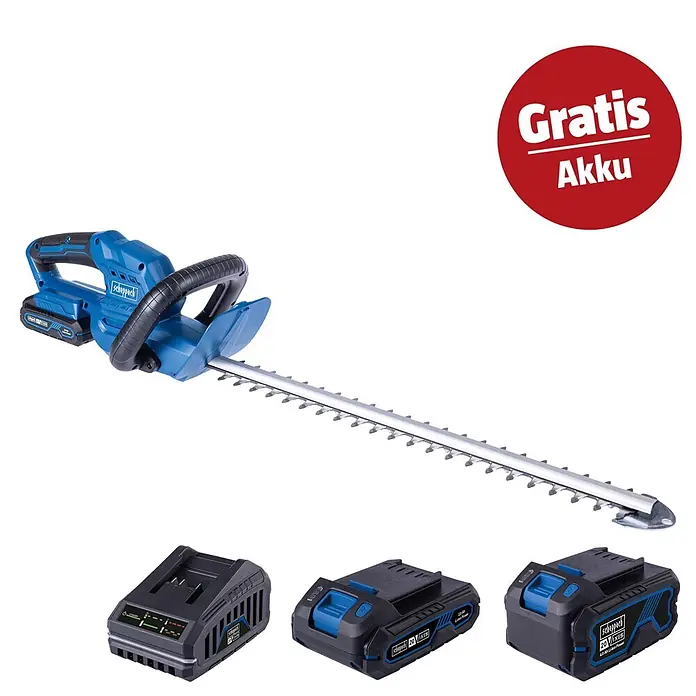 Scheppach IXES 20V Akku-Heckenscheren-Set C-HT570-X Set S (20 V, 2 Ah, Li-Ionen)