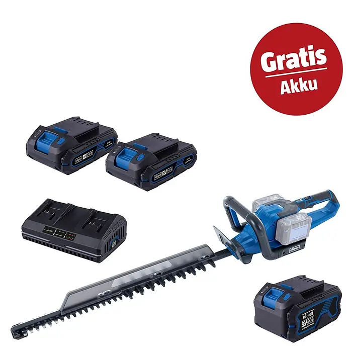 Scheppach IXES 20V Akku-Heckenscheren-Set BC-HT720-X Set S2 (40 V, 2 Ah, Li-Ionen)