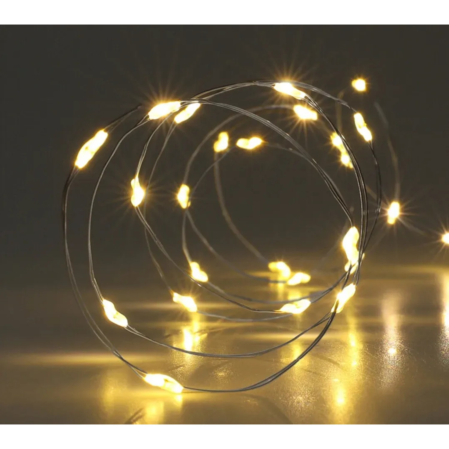 Silberdraht-Lichterkette 160 LEDs Warmweiß
