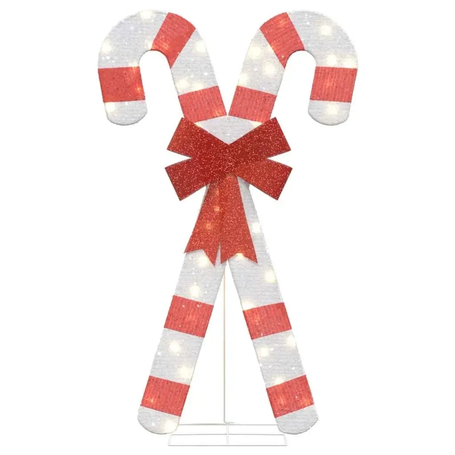 vidaXL Zuckerstange Weihnachtsdekoration 50 LEDs Warmweiß 4019484