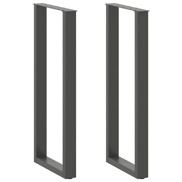 vidaXL Bartischbeine U-Form 2 Stk Anthrazit 40x110-111 cm Stahl 4013242