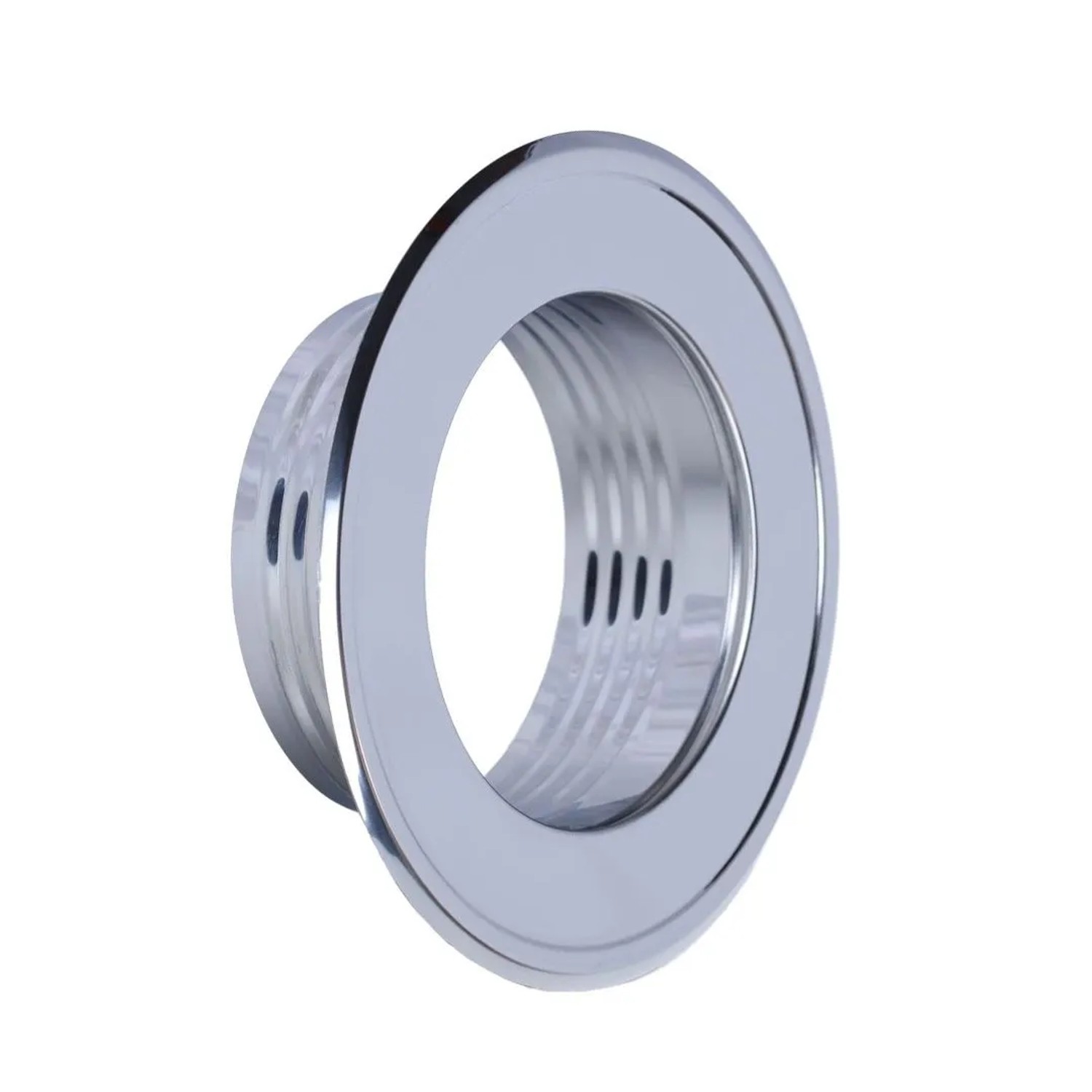 Subtiel Edelstahl Wandrosette für Lüftungsrohr Ø 130 mm