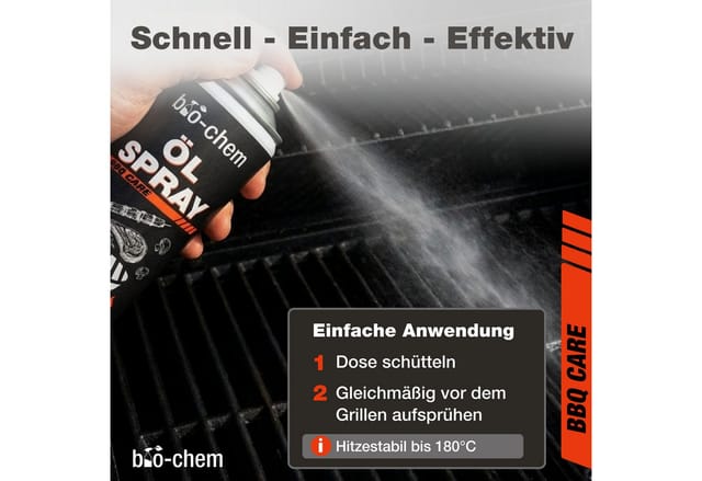 bio-chem Rauchharz-Entferner 0,5, Set mit Ölspray 200 ml und Grillbürste