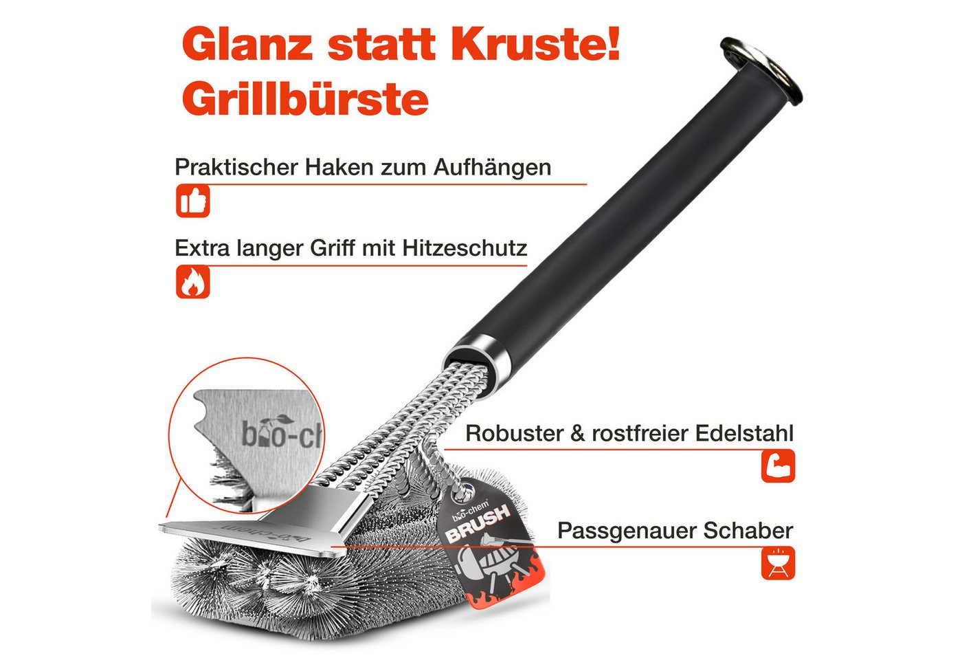 bio-chem Rauchharz-Entferner 0,5, Set mit Ölspray 200 ml und Grillbürste Bild 3