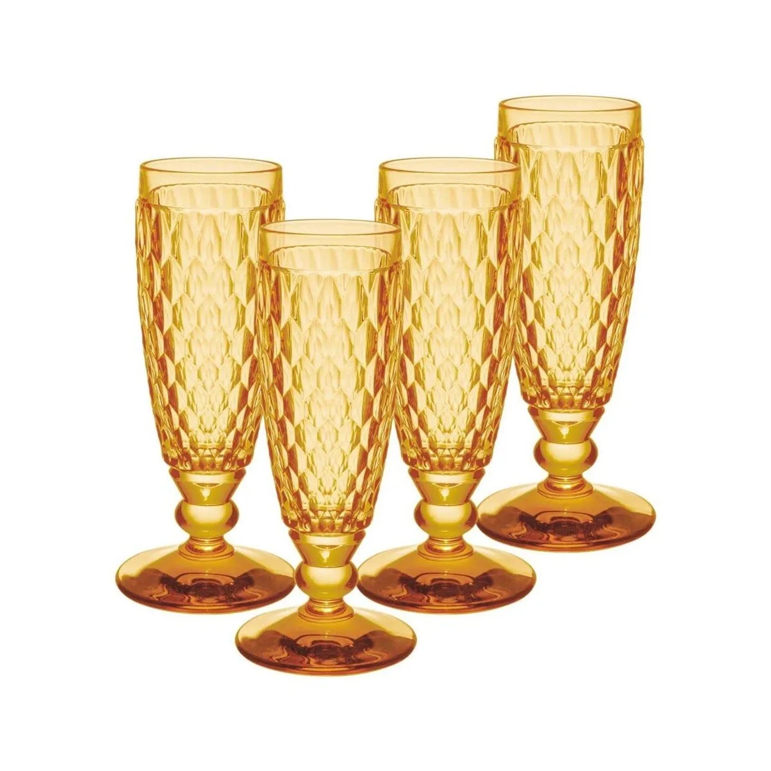 Villeroy & Boch Boston Coloured Sektglas 120 ml 4er Set Saffron