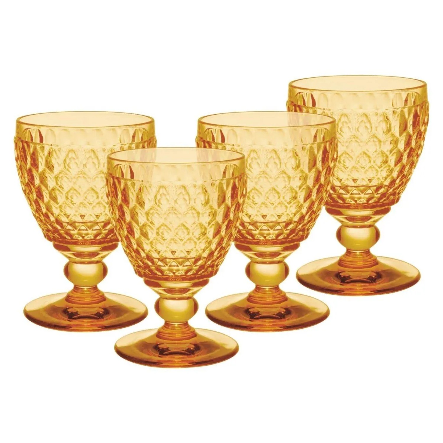 Villeroy & Boch Boston Coloured Weißweinglas 125 ml 4er Set Saffron