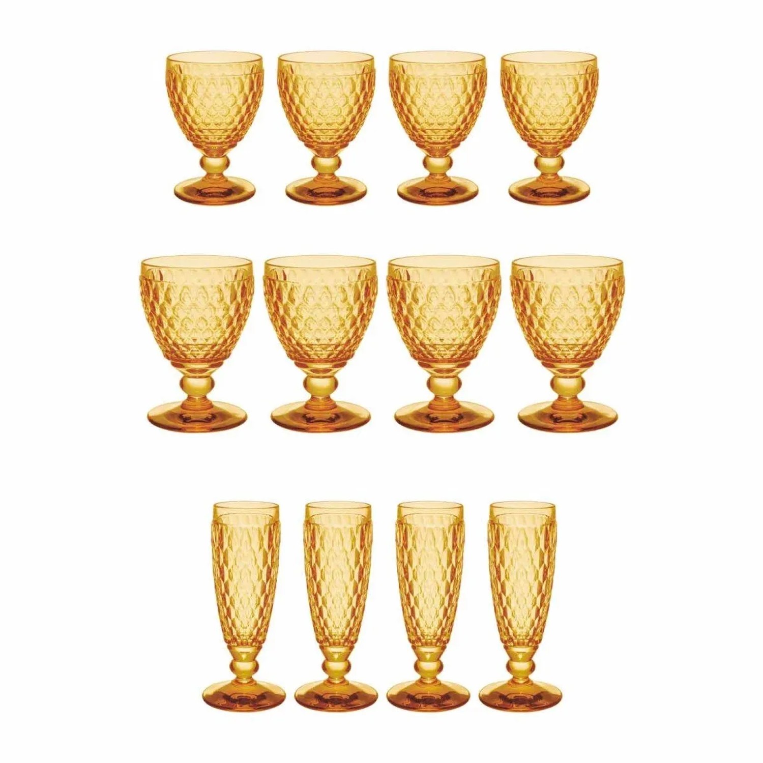 Villeroy & Boch Boston Coloured Weißwein- und Sektgläser Set Set 12-teilig Saffron