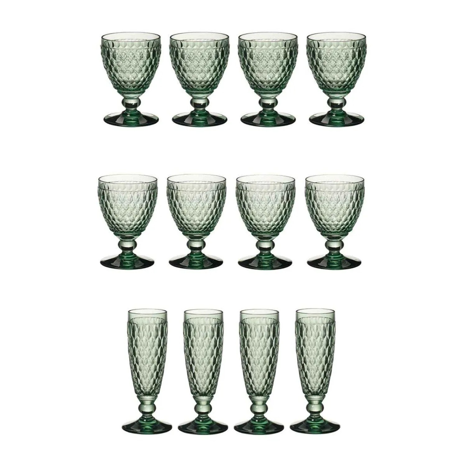 Villeroy & Boch Boston Coloured Weißwein- und Sektgläser Set Set 12-teilig Grün