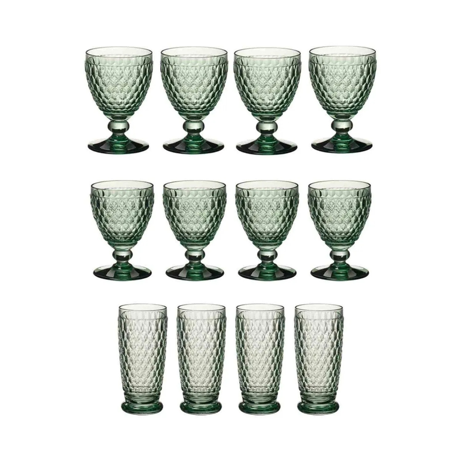 Villeroy & Boch Boston Coloured Wein- und Longdrinkgläser Set 12-teilig Grün