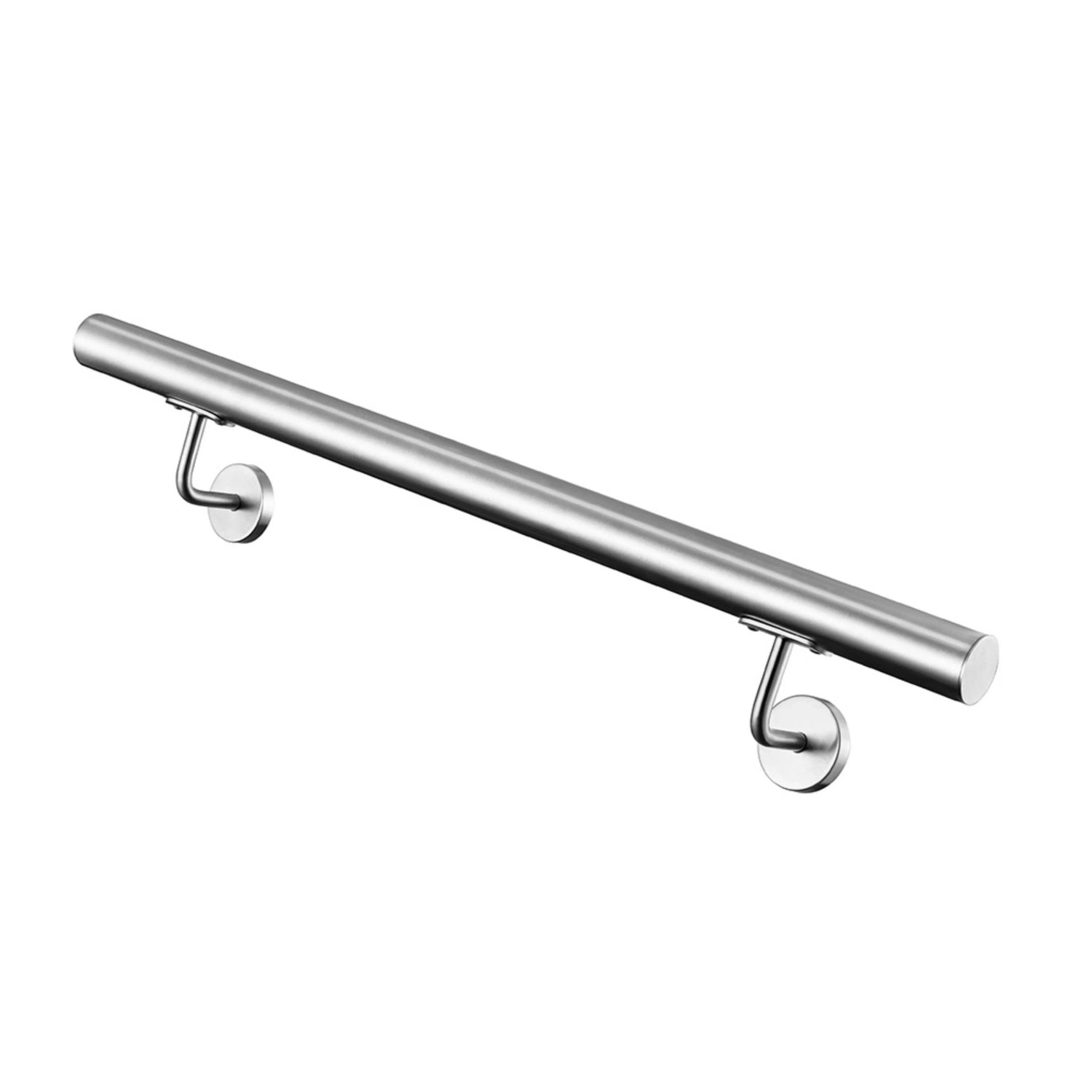 Duschparadies Handlauf Komplettset Edelstahl 304 120 cm Silber inkl. Halterungen