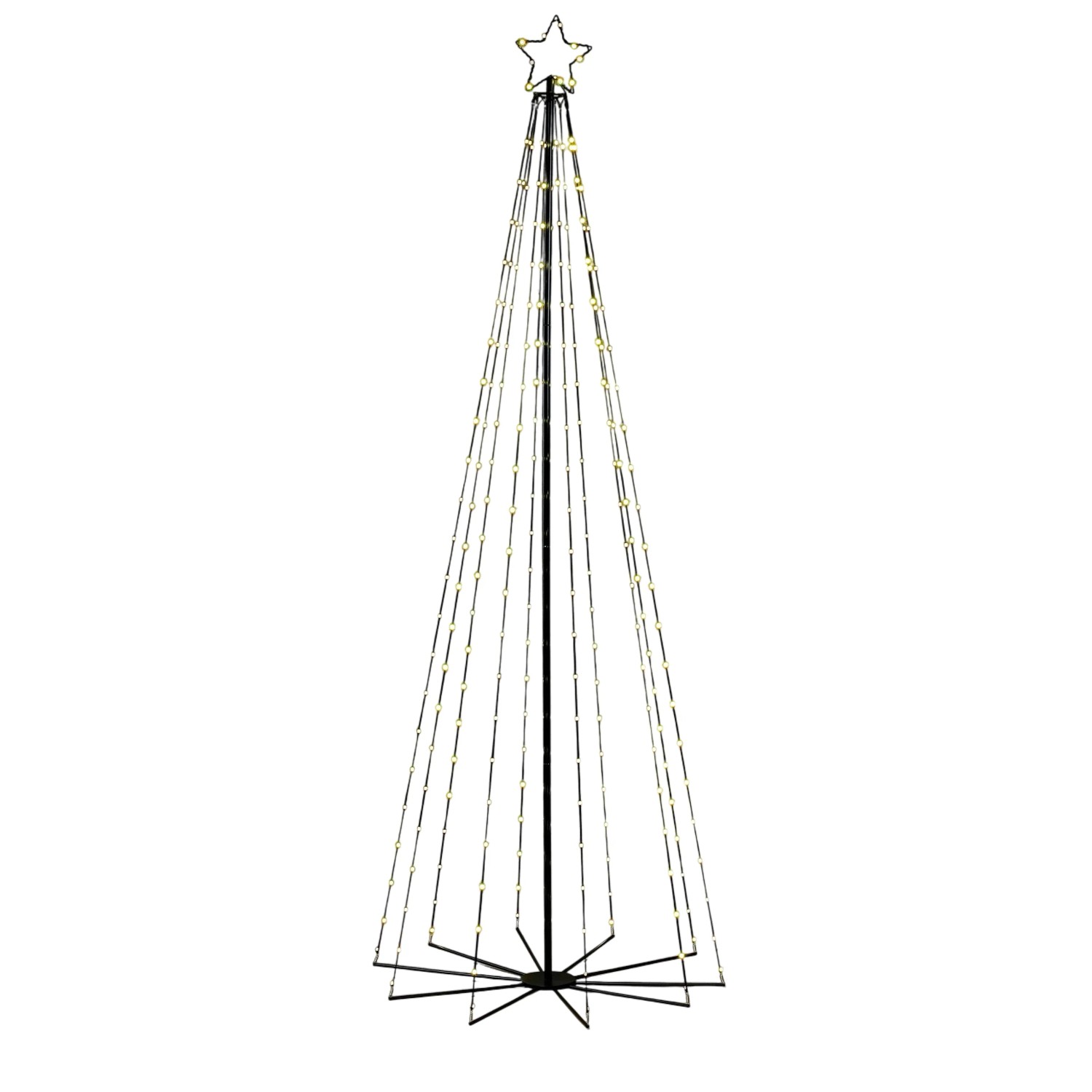 Luca Lighting Outdoor-Baum 230 LED Warm Weiß 240 cm Schwarz