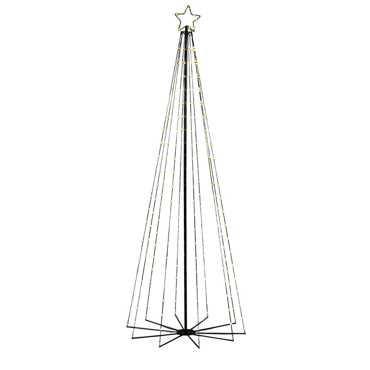 Luca Lighting Outdoor-Baum 290 LED Warm Weiß 300 cm Schwarz
