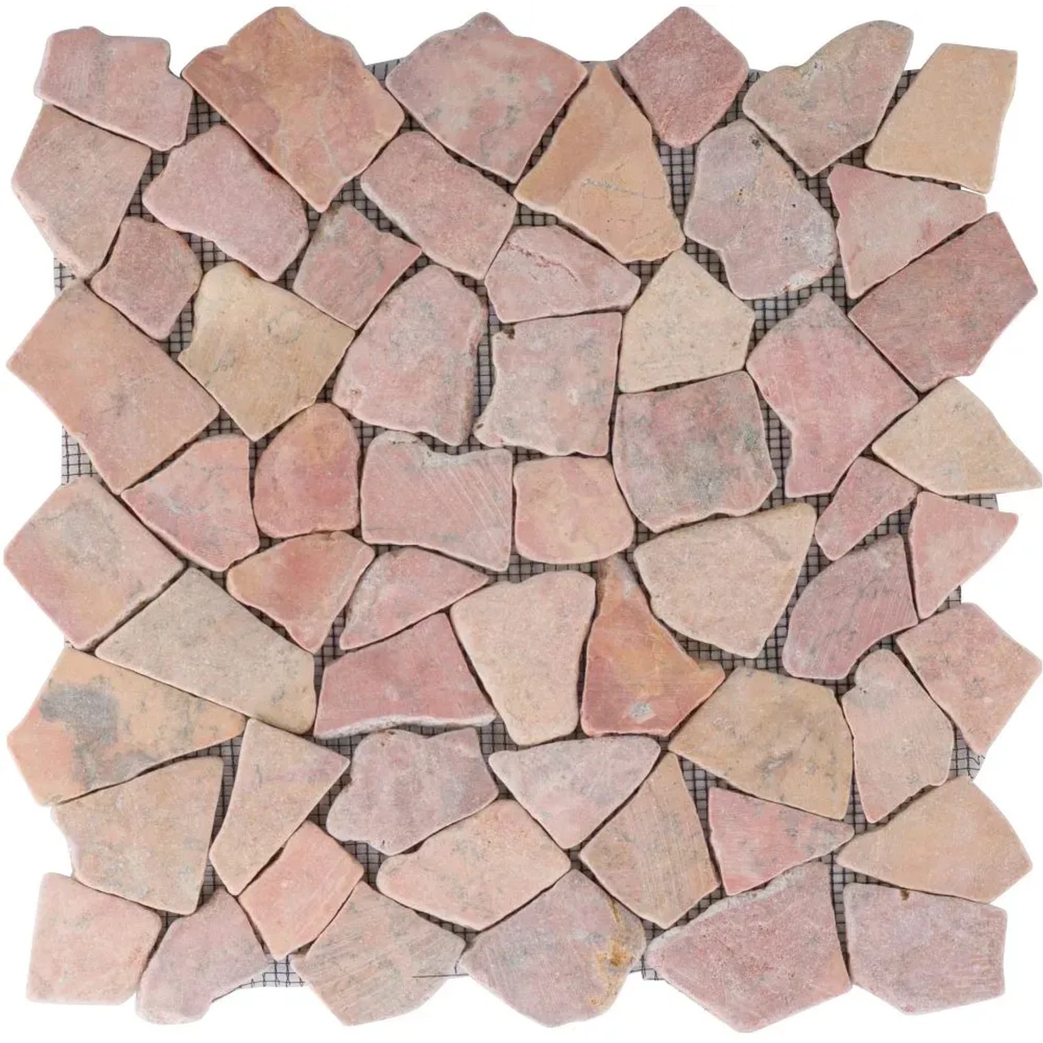 Bruchmosaikmatte Verona Rot 28 cm x 28 cm