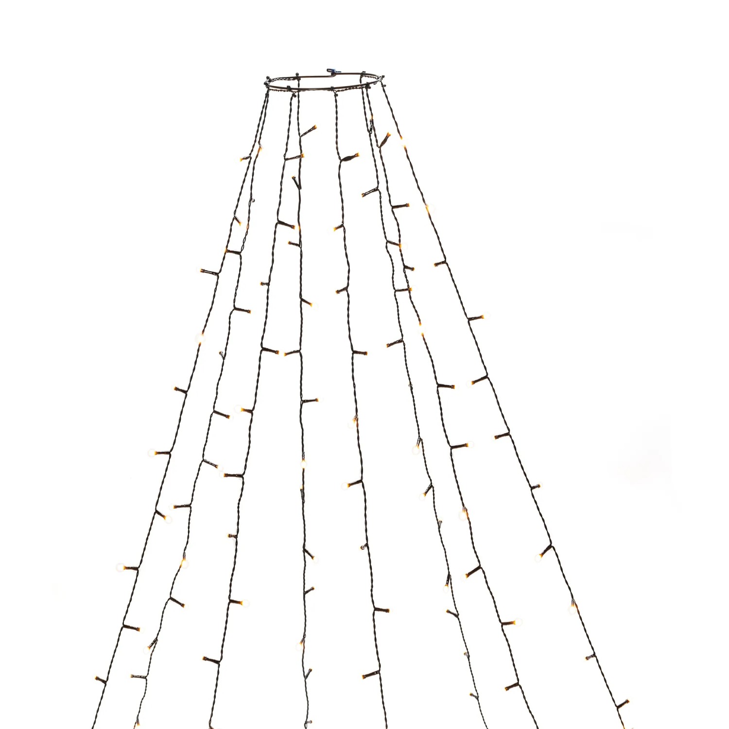 Konstsmide LED-Baummantel mit Ring Gefrostet für Außen Ø 15,8 cm Bernstein