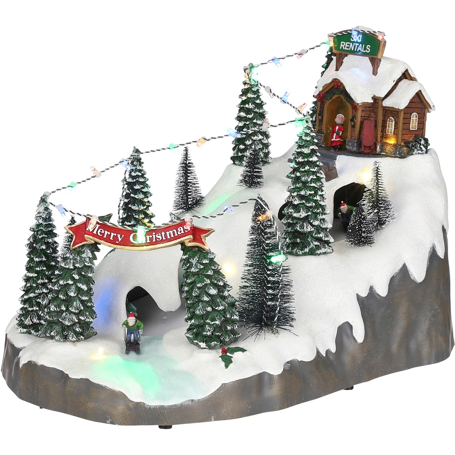 Berglandschaft Batteriebetrieb L36 x B23,5 x H24 cm
