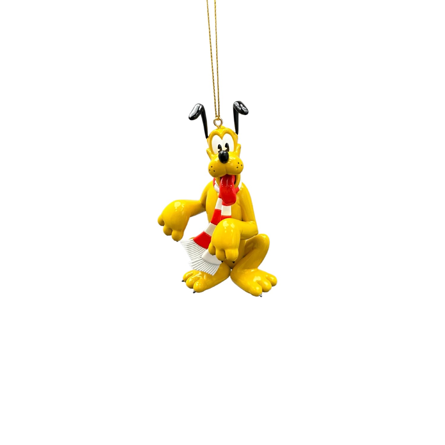 Disney Weihnachtsanhänger Pluto mit Schal 10 cm Gelb
