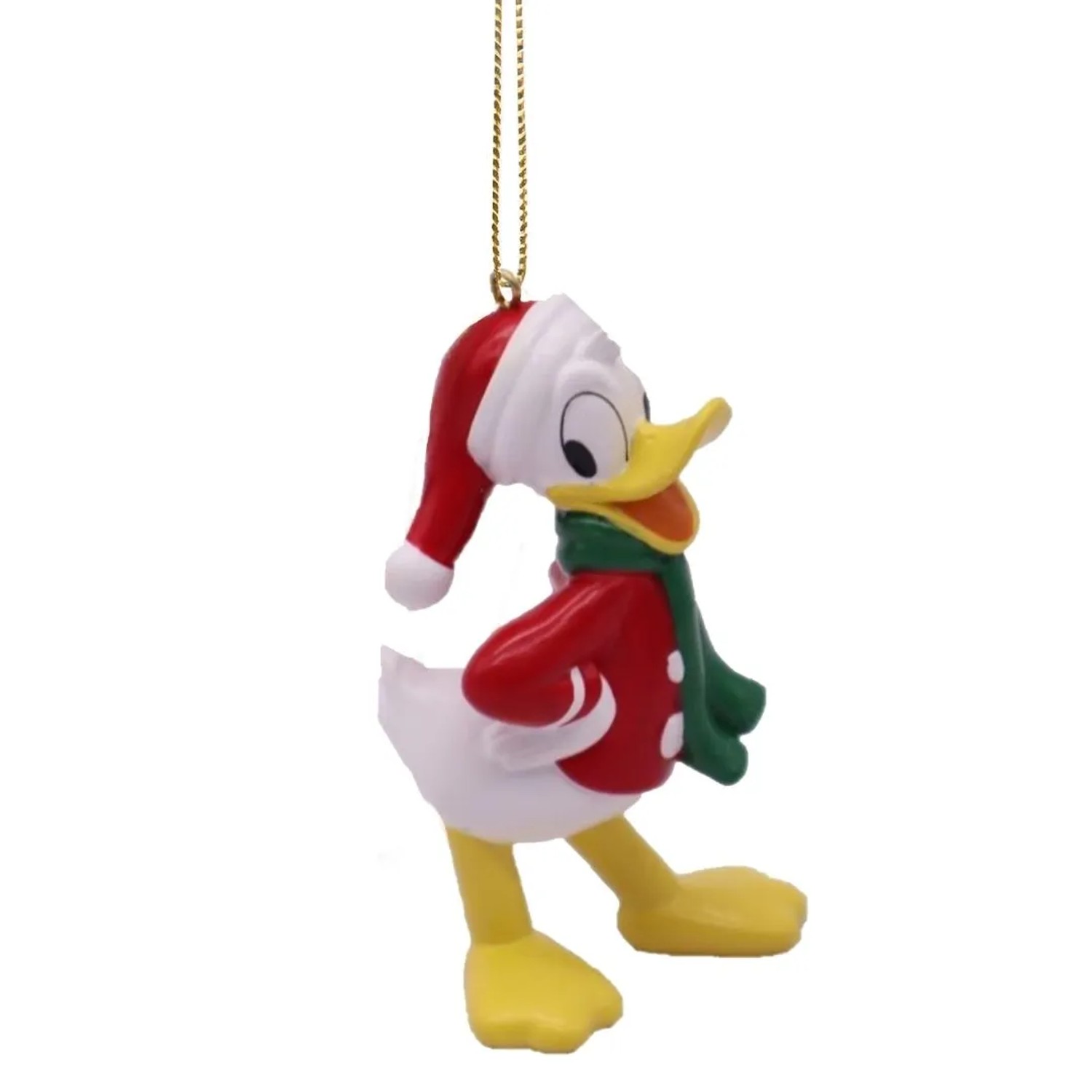 Disney Weihnachtsanhänger Donald mit Schal 9 cm Mehrfarbig