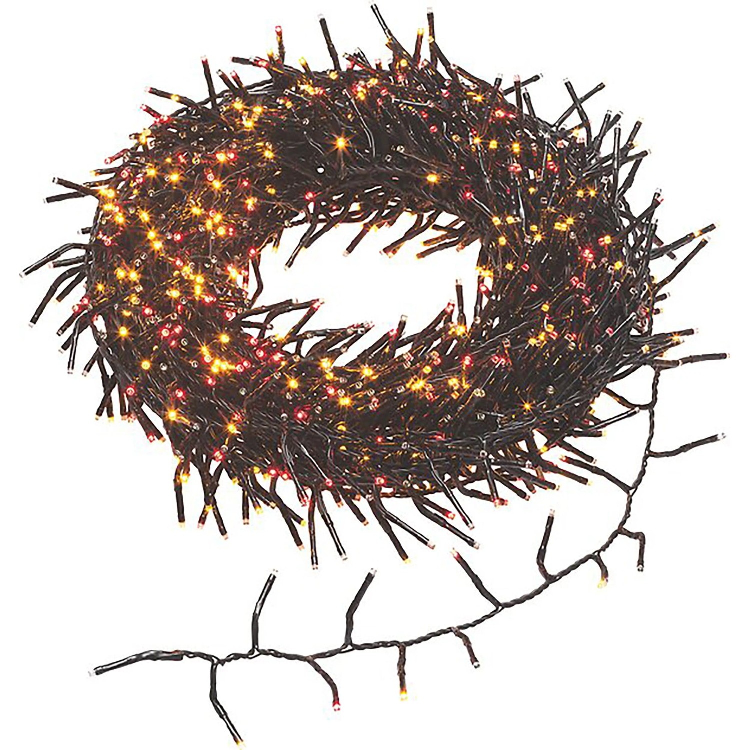 LED-Büschellichterkette 1.152 LEDs Bunt Schwarzes Kabel 11,2 m