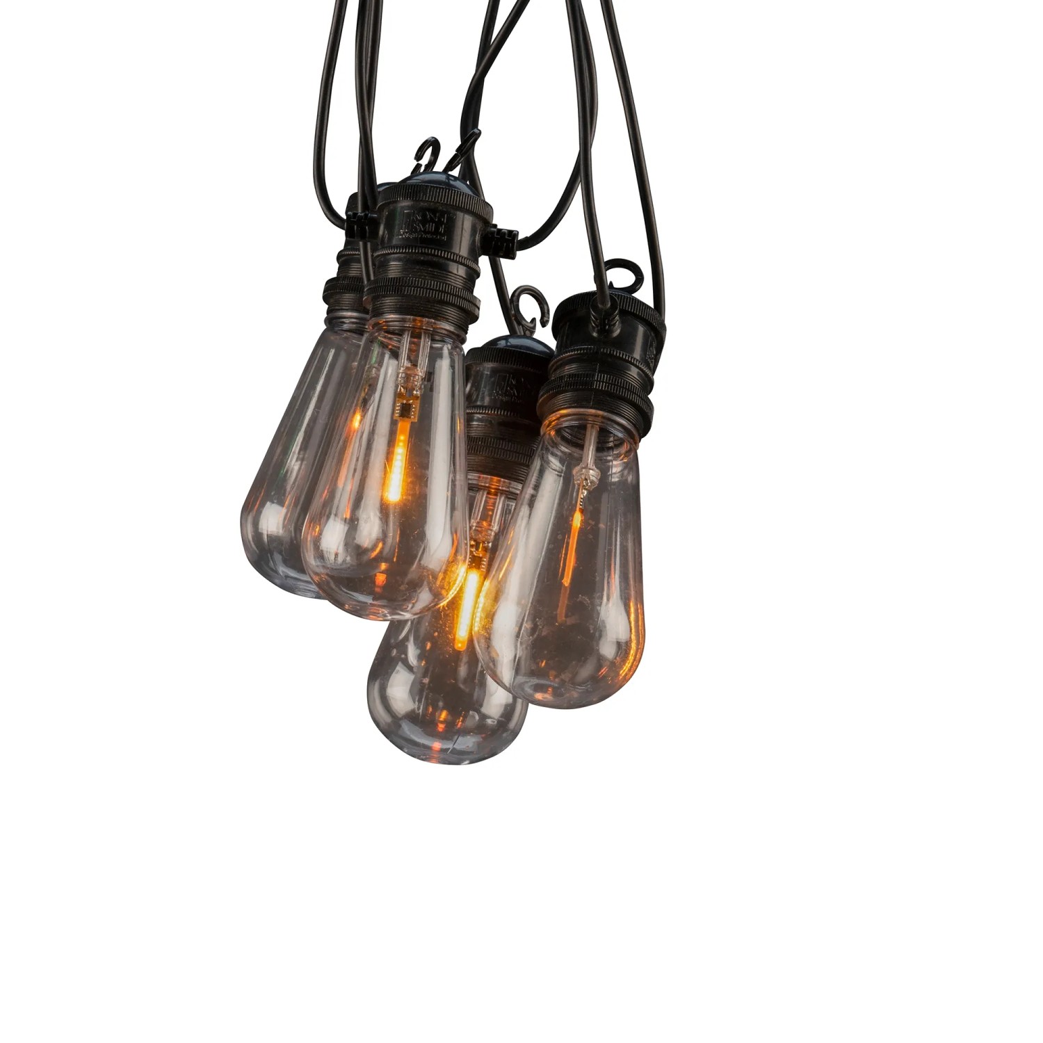 Konstsmide LED-Lichterkette Water Drop 10 Klare Birnen 4,50 m Schwarz