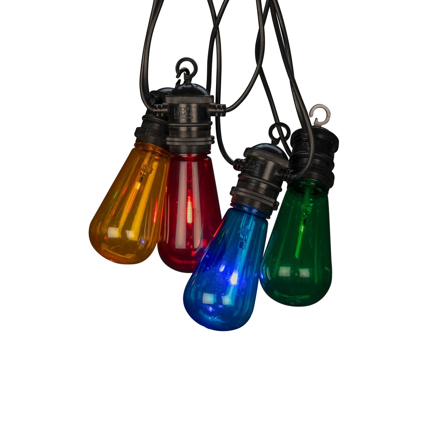 Konstsmide LED-Lichterkette Water Drop 10 Bunte Birnen 4,5 m Schwarz