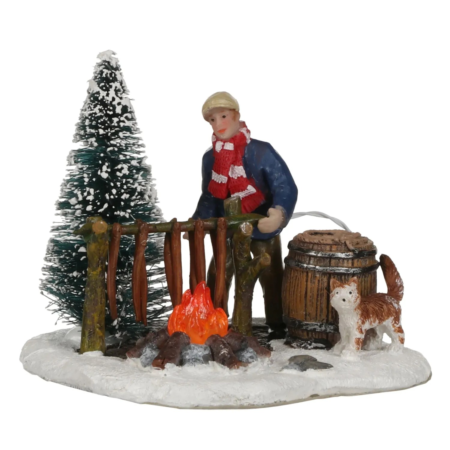 Luville Weihnachtsdorf Miniatur-Aalräucherei 9,5 cm x 7,5 cm x 7 cm