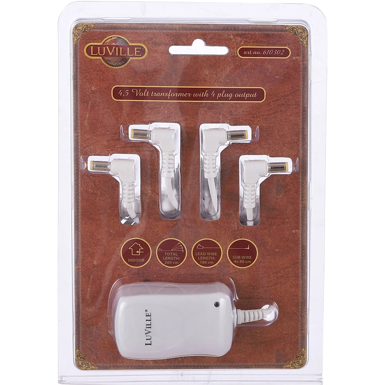 Luville Adapter 4,5 Volt 4 Plug