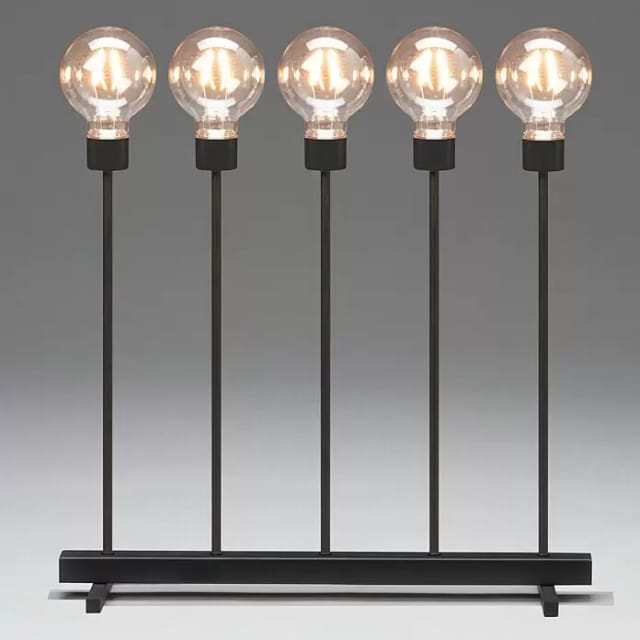 Konstsmide LED Leuchte gerade dimmbar 5 runde Globes & 10 Dioden bernstein