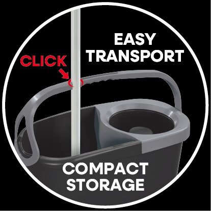 Leifheit Bodenwisch-Komplett-Set Clean Twist Disc Mop Ergo 31 cm black Bild 3