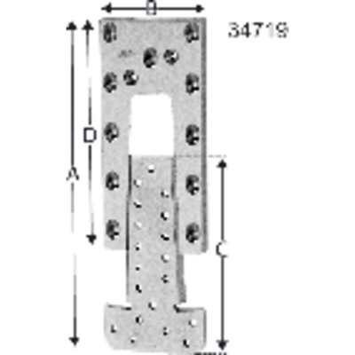 Hirnholz-Passverbinder, Aluminium, ETB 90-B