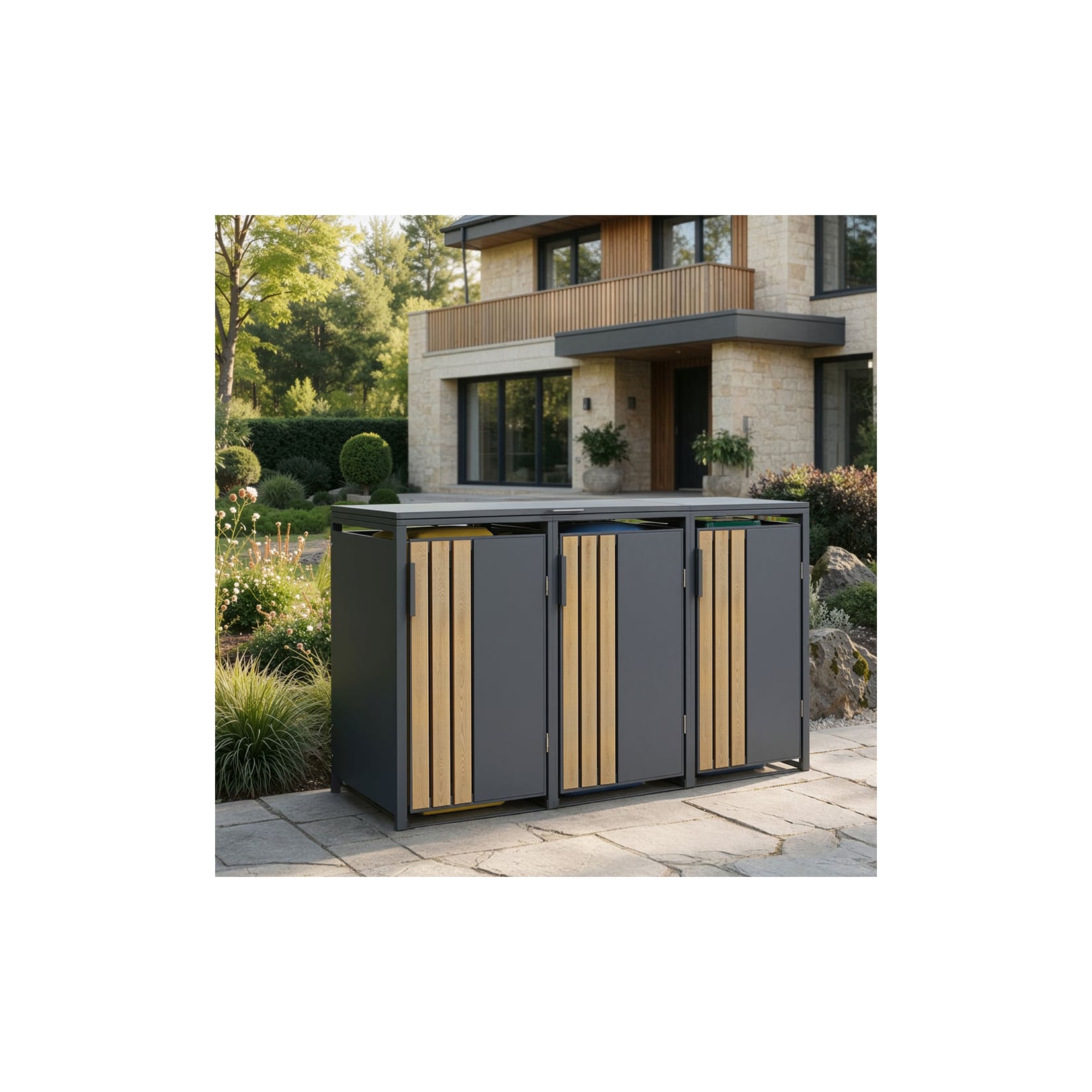 Mülltonnenbox KANTO - 3x 240L