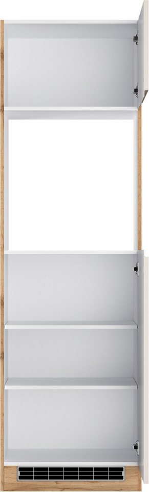 KOCHSTATION Backofenumbauschrank KS-Virginia,neu in verbesserter Ausführung (Stauraum, Softclose) Breite 60 cm, Höhe 200 cm, Nische für Ofen B/H/T: 56/59/55 cm Bild 3