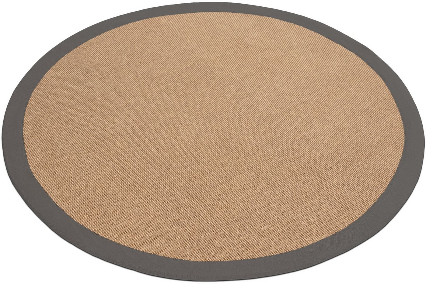 carpetfine Sisalteppich Sisal, auch als Läufer erhältlich, rund, Höhe: 5 mm, mit farbiger Bordüre, Anti Rutsch Rückseite, viele Größen, Wohnzimmer Bild 2