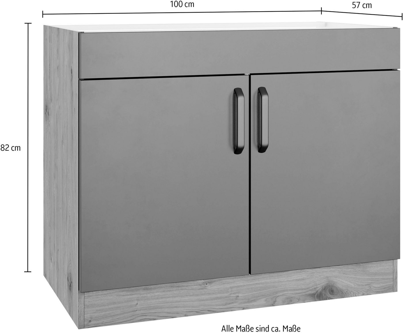 wiho Küchen Spülenschrank Elba Breite 100 cm Bild 3