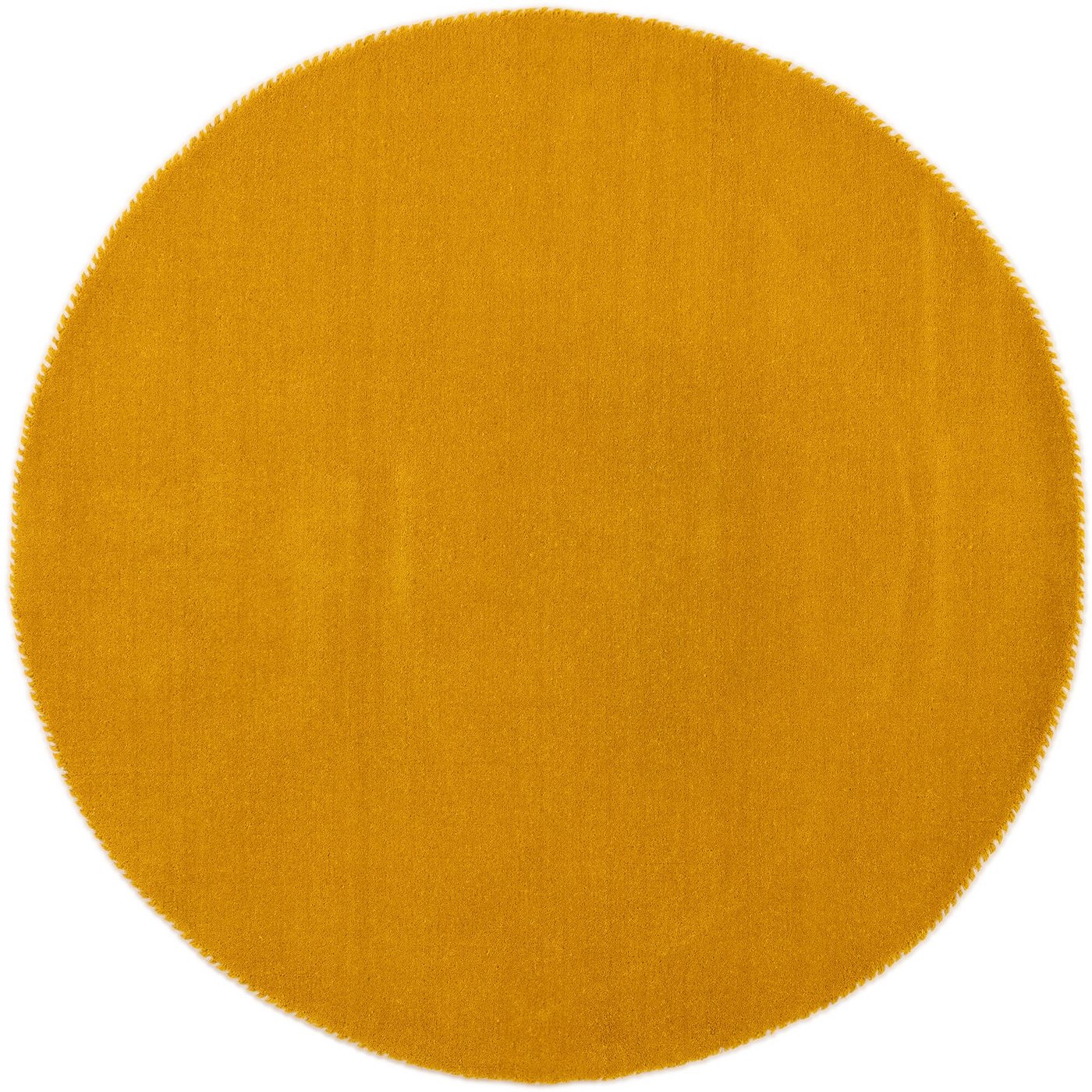 carpetfine Wollteppich Gabbeh Lola Uni, rund, Höhe: 14 mm, mit natürlichem Pflanzenmaterial von Hand gewebt, auch in Rund Bild 5