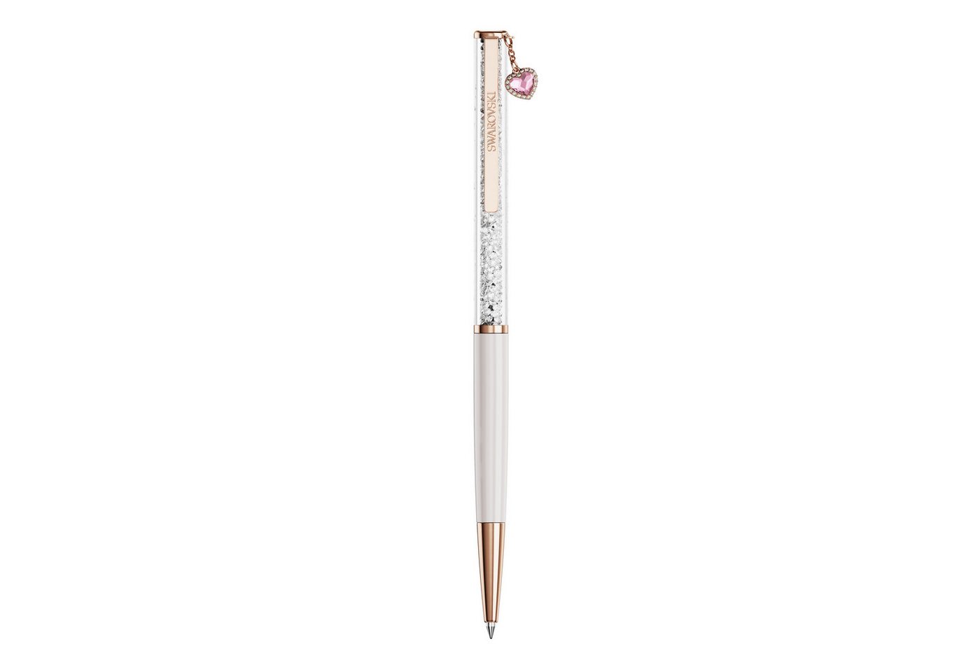 Swarovski Drehkugelschreiber Schreibgerät Geschenk CRYSTALLINE mit Herz-Charm, mit Swarovski® Kristallen Bild 2