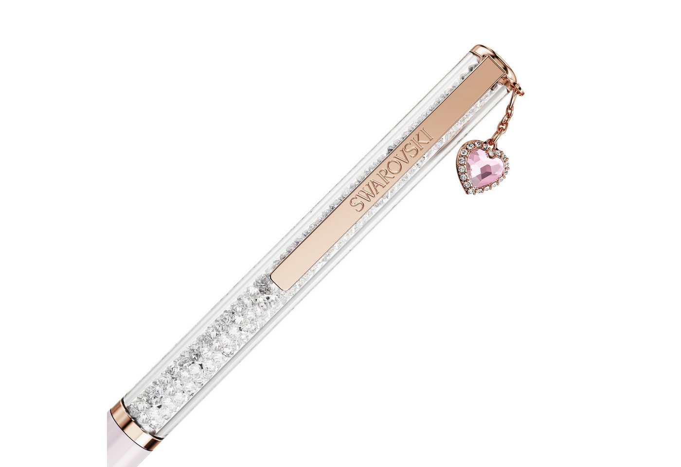 Swarovski Drehkugelschreiber Schreibgerät Geschenk CRYSTALLINE mit Herz-Charm, mit Swarovski® Kristallen Bild 3
