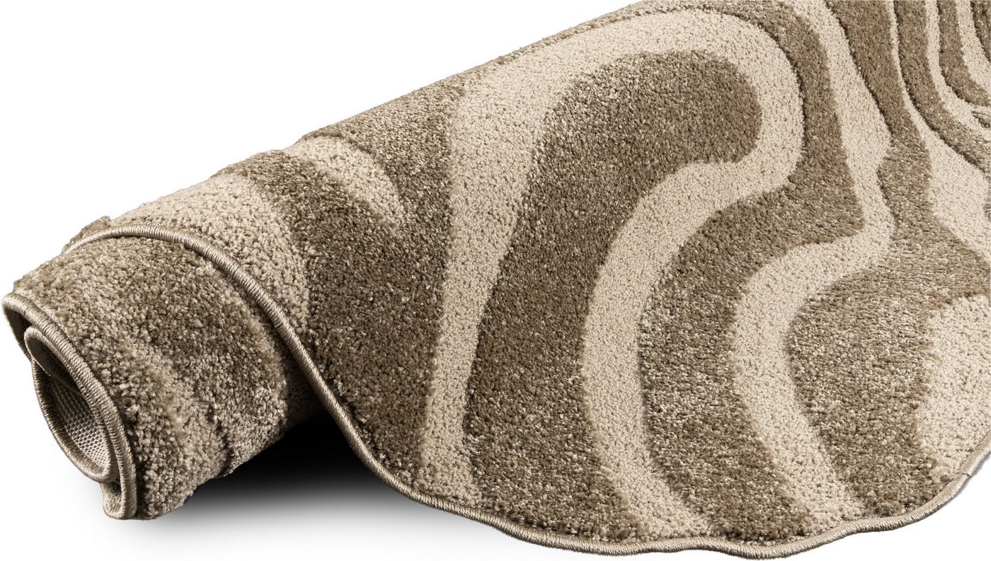 OTTO home Teppich Zebra, besondere Form, Animal-Look, rechteckig, Höhe: 12 mm, moderner Animal-Print, Tiermotiv, Wohnzimmer, Schlafzimmer Bild 4