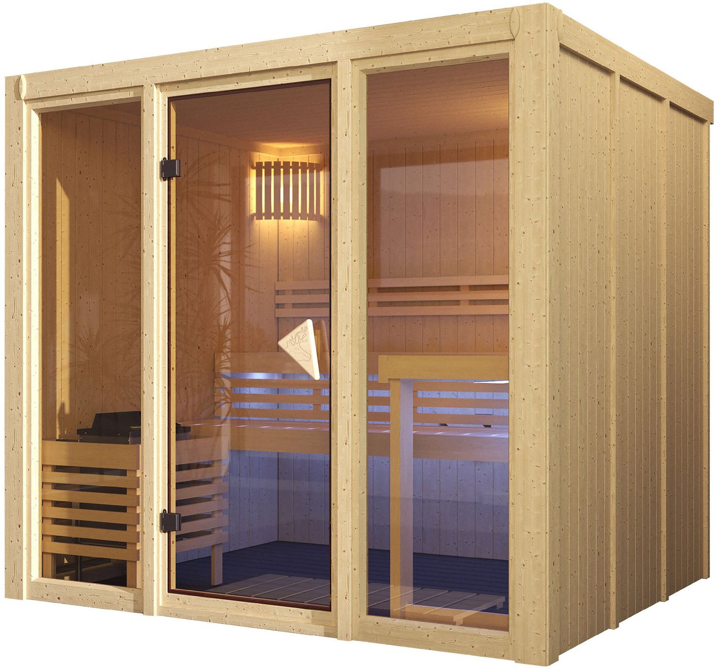 Karibu Sauna Alani 4, BxTxH: 216 x 199 x 198 cm, 68 mm, verschiedene Varianten Bild 2