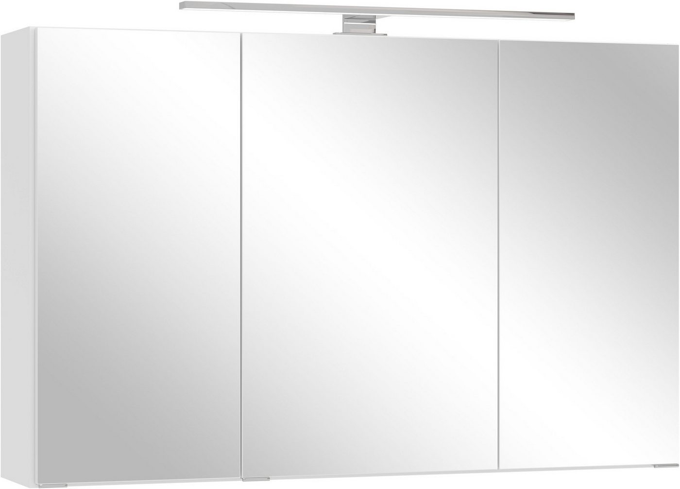 OTTO home Spiegelschrank BOZEN, 3D-Spiegelschrank 100 cm (Badezimmerschrank, Badschrank, Stauraum, Badmöbel, Schrank) Inklusive LED-Aufbauleuchte, Steckdose und Schalter Bild 4