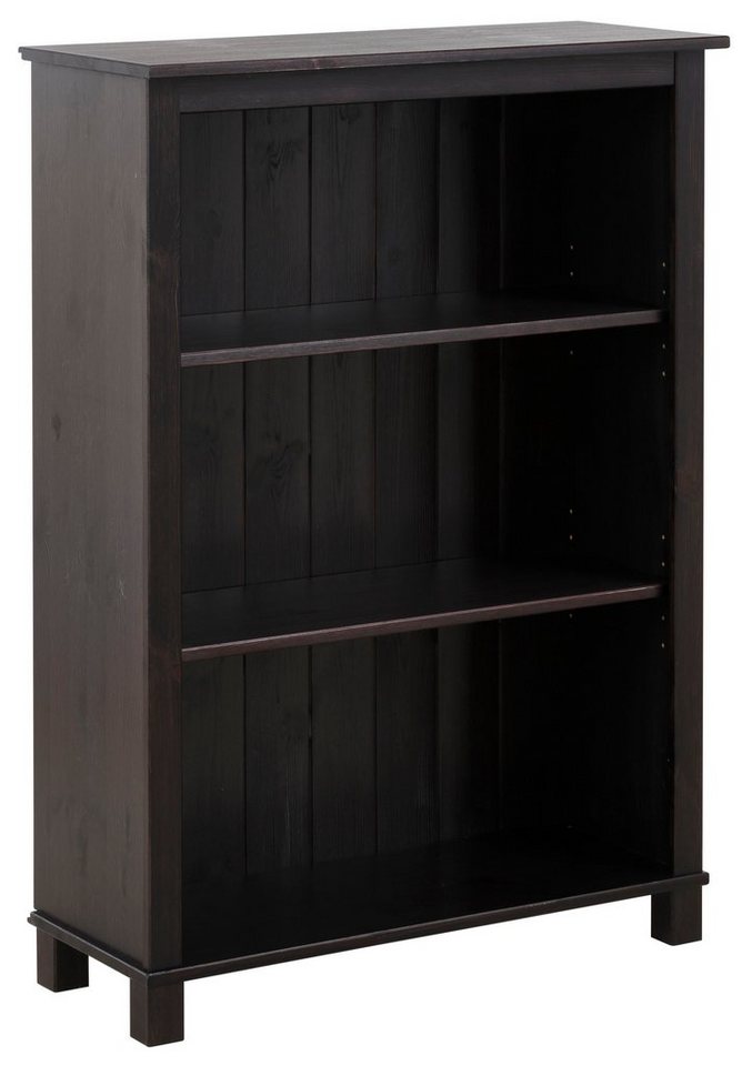 OTTO home Regal Pivo, Bücherregal mit 2 verstellbare Einlegeböden aus Kiefernholz, aus massivem Kiefernholz, 2 Einlegeböden und 3 Fächer, Höhe 106 cm