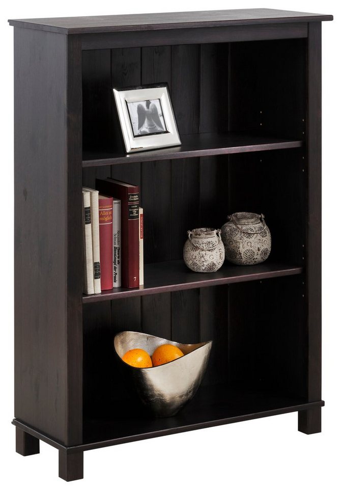 OTTO home Regal Pivo, Bücherregal mit 2 verstellbare Einlegeböden aus Kiefernholz, aus massivem Kiefernholz, 2 Einlegeböden und 3 Fächer, Höhe 106 cm Bild 5
