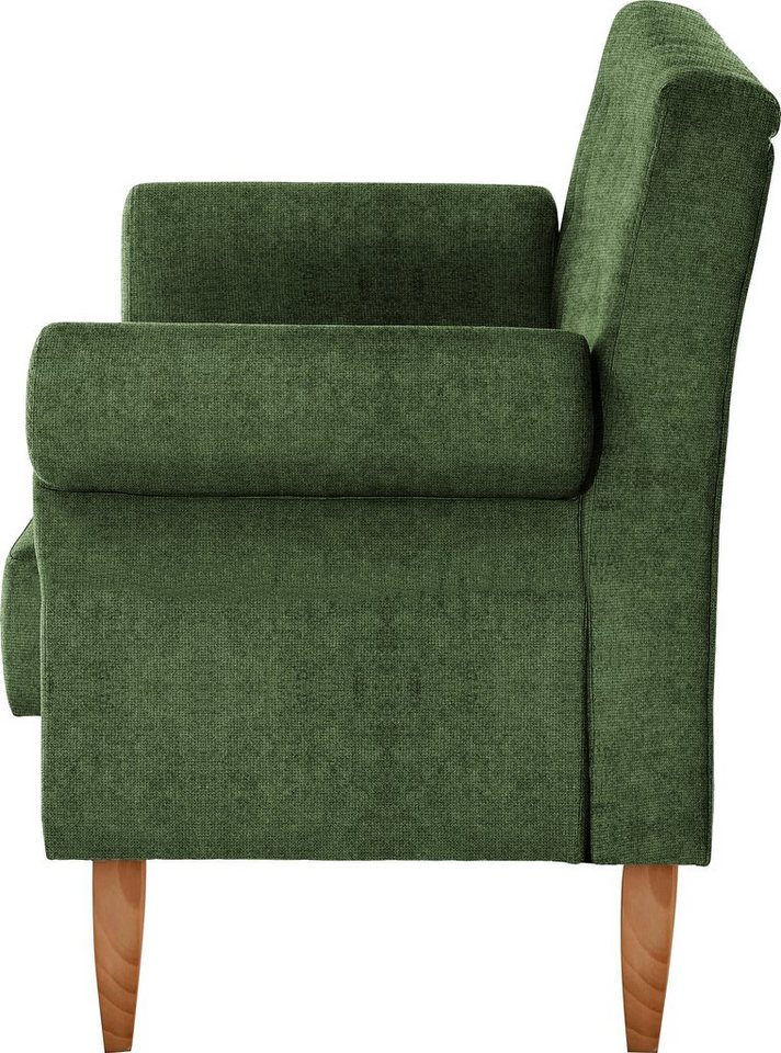 Home affaire Küchensofa Scalea Breite 157cm, Komfortsitzhöhe 55cm, Knopfheftung im Rücken, inkl. 2 Stk. Zierkissen, in verschiedenen Stoffen und Farben